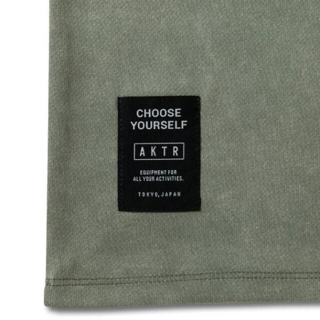 AKTR MOCK GARMENT DYED LOOSE FIT SPORTS TEE Tシャツ アクター 224-001005-GR 画像4
