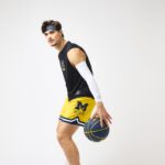 SPALDING パンツ ジャージーショーツ ミシガン M ゴーブルー バスケ SMP26022M 画像11