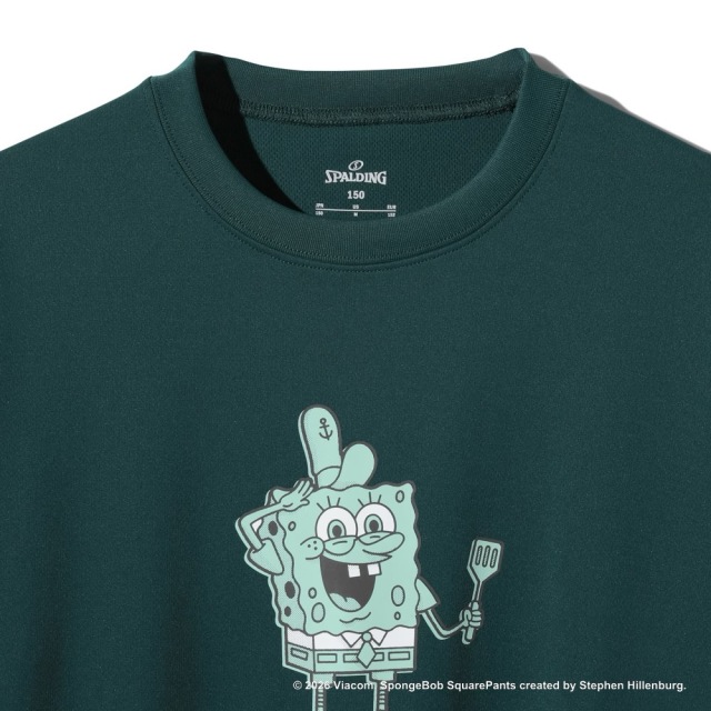 SPALDING Tシャツ スポンジ・ボブ クラビーパティ Ｔシャツ バスケ ジュニア SJT26048S 画像8