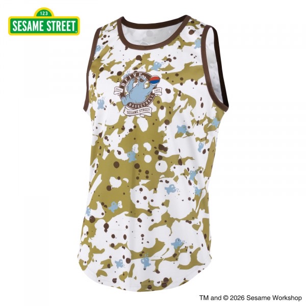 BFIVE SESAME STREET CAMO SPLASH TANKTOP COOKIE MONSTER セサミストリート タンクトップ 22868