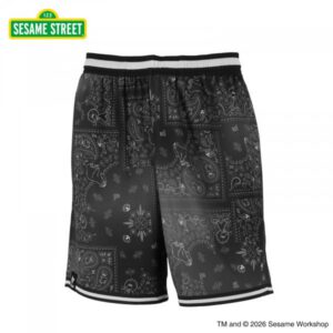 BFIVE BFIVE SESAME STREET PAISLEY MIX SHORTS BLACK [ジュニア] セサミストリート ハーフパンツ 22877