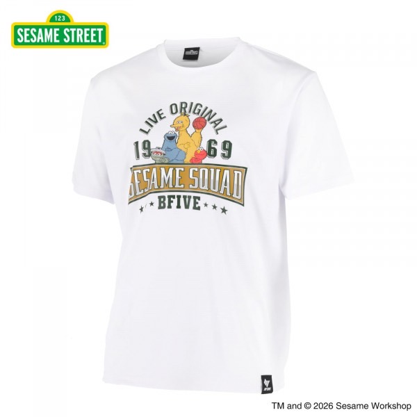 BFIVE SESAME STREET SQUAD TEE WHITE セサミストリート Tシャツ 22856