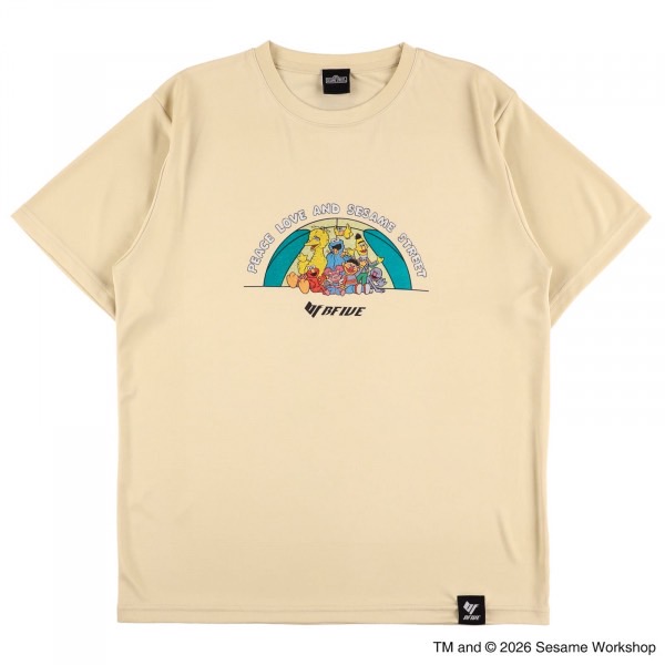 BFIVE SESAME STREET PEACE TEE BEIGE セサミストリート Tシャツ 22858 画像2