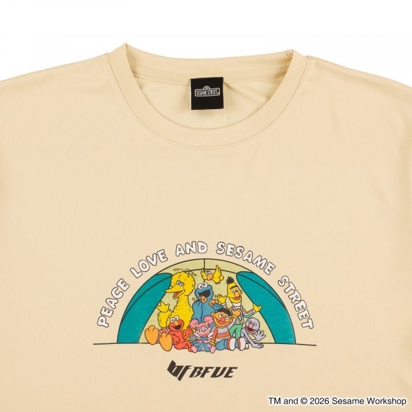 BFIVE SESAME STREET PEACE TEE BEIGE セサミストリート Tシャツ 22858 画像5