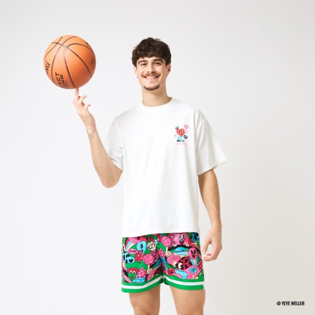 SPALDING ジャージーショーツ イェイェウェラー カラー ザ コート パンツ バスケ SMP26005Y 画像10