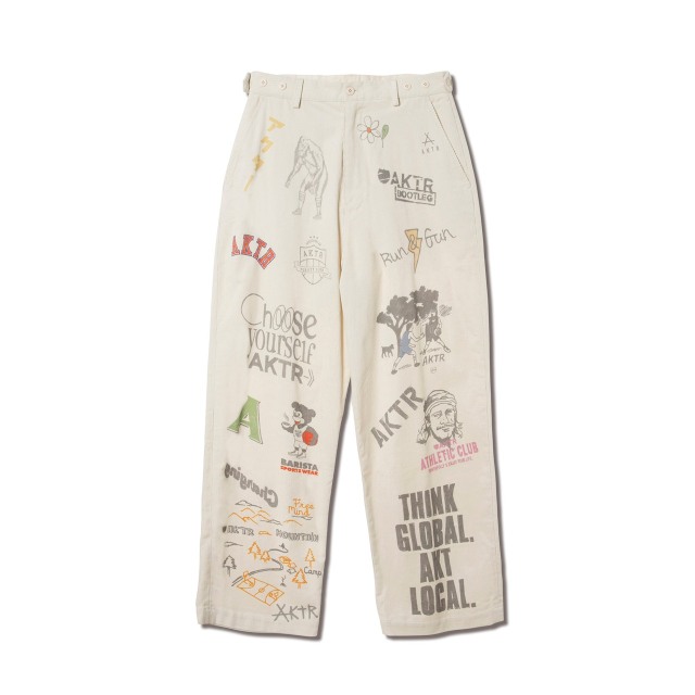 AKTR ADJUST FIT MEMORIAL PANTS ECRU ワークパンツ アクター 126-005020