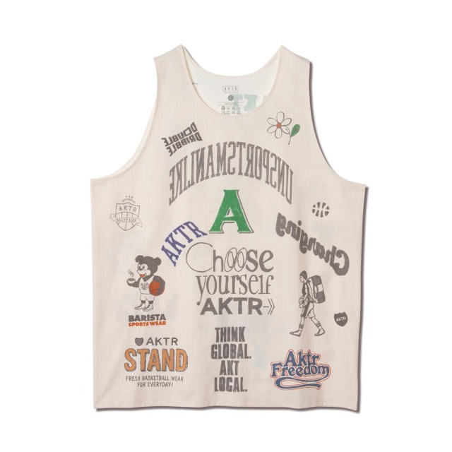 AKTR 126-001001- ECRU MEMORIAL TANK ECRU Tシャツ アクター 126-001001-ECRU