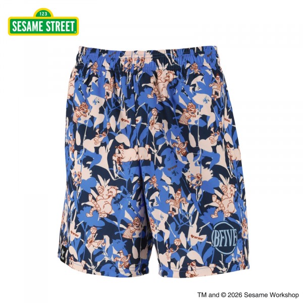 BFIVE SESAME STREET BOTANICAL SHORTS BLUE [ジュニア] セサミストリート ハーフパンツ パンツ 22874