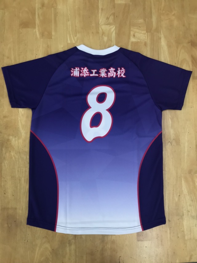 　浦添工業高校女子バレー部（高校）　昇華ゲームシャツ urasoekougyou 画像2