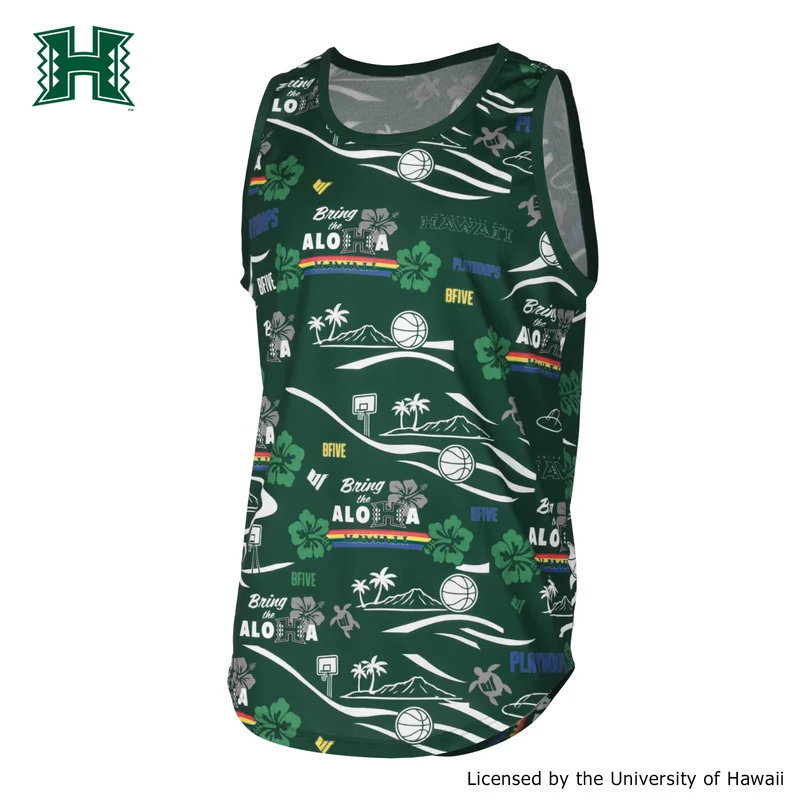 HAWAII ALOHAHOOPS TANKTOP DARKGREEN　23940 画像2