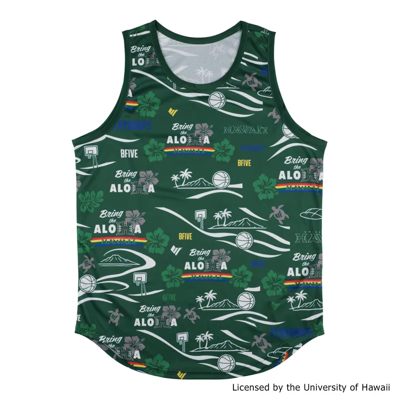 HAWAII ALOHAHOOPS TANKTOP DARKGREEN　23940 画像3