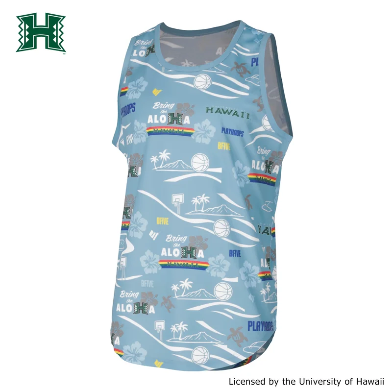BFIVE HAWAII ALOHAHOOPS TANKTOP LIGHTBLUE　23941 画像2