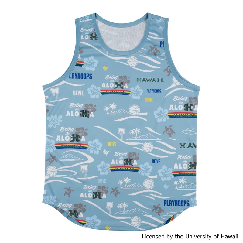 BFIVE HAWAII ALOHAHOOPS TANKTOP LIGHTBLUE　23941 画像3