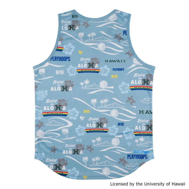 BFIVE HAWAII ALOHAHOOPS TANKTOP LIGHTBLUE　23941 画像4