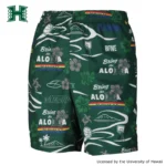 HAWAII ALOHAHOOPS SHORTS DARKGREEN [膝上丈] | バスケ 練習着-23942 画像2