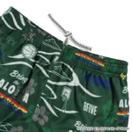 HAWAII ALOHAHOOPS SHORTS DARKGREEN [膝上丈] | バスケ 練習着-23942 画像5