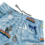 HAWAII ALOHAHOOPS SHORTS LIGHTBLUE [膝上丈] | バスケ 練習着　23943 画像5