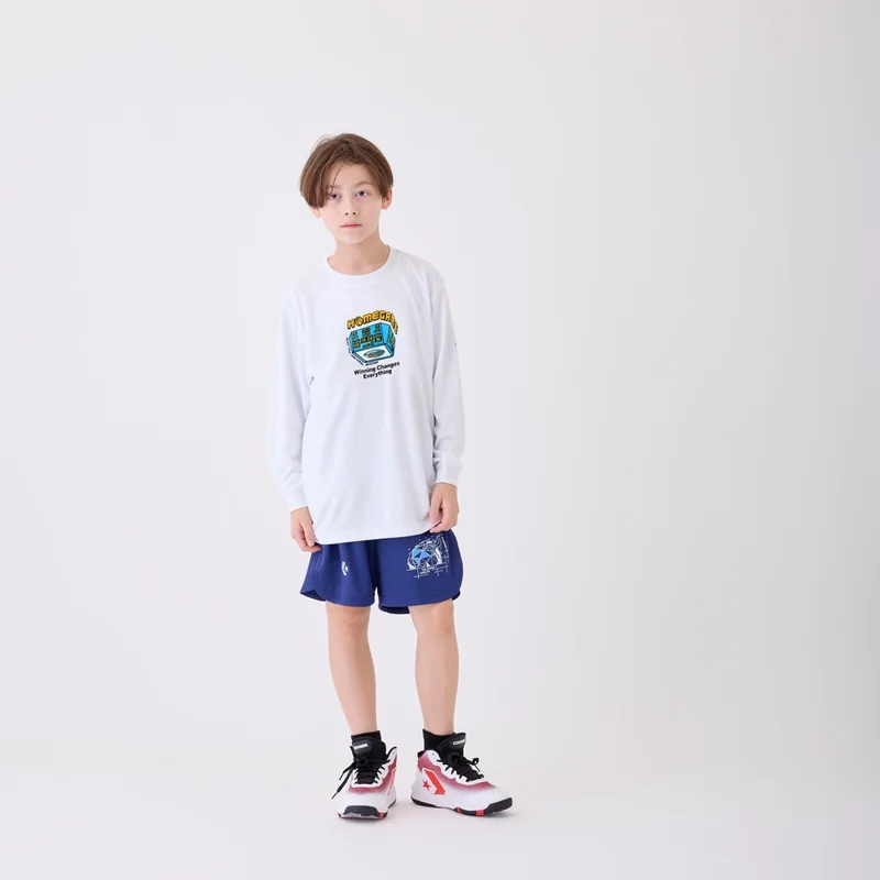 CONVERSE  Jrプリントロングスリーブシャツ-CB462356L 画像3