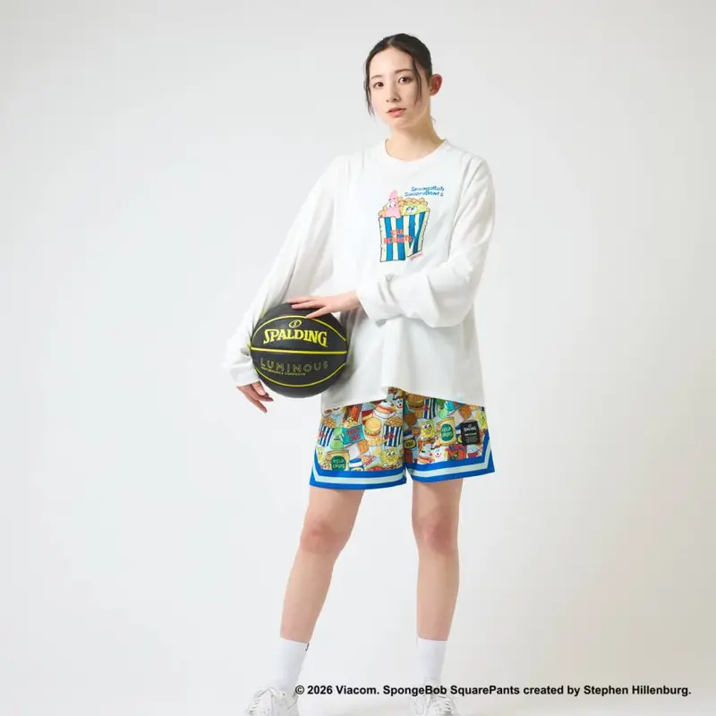 SPALDING ロングスリーブTシャツ スポンジ･ボブ シーピーナッツ SMT26128S 画像11
