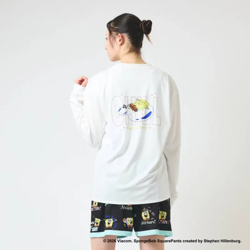 SPALDING ロングスリーブTシャツ スポンジ･ボブ チル SMT26130S 画像14