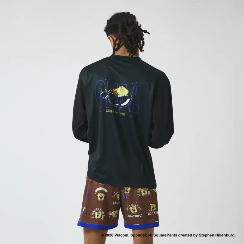 SPALDING ロングスリーブTシャツ スポンジ･ボブ チル SMT26130S 画像10