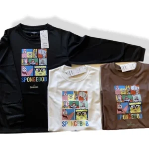 SPALDING ジュニアロングスリーブTシャツ スポンジ･ボブ ビッグフェイス キャラクターズ SJT26157S
