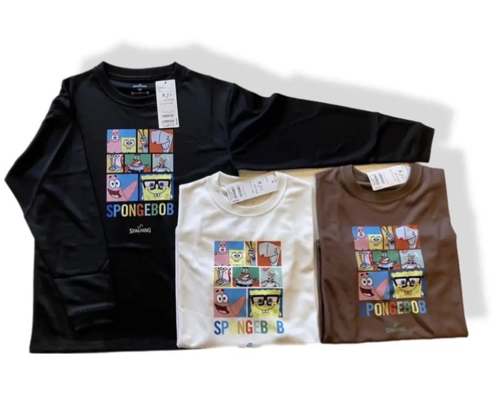 SPALDING ロングスリーブTシャツ スポンジ･ボブ ビッグフェイス キャラクターズ SMT26131S