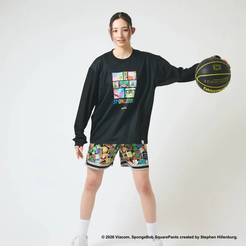 SPALDING ロングスリーブTシャツ スポンジ･ボブ ビッグフェイス キャラクターズ SMT26131S 画像12