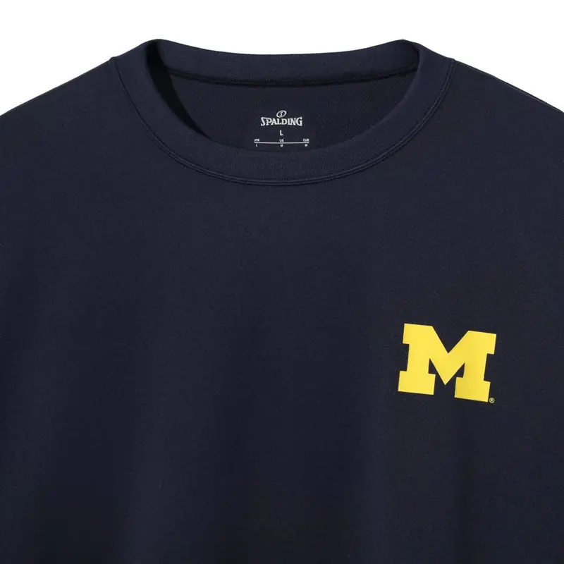 SPALDING ロングスリーブTシャツ ミシガン ユニバーシティ ウルバリンズ バスケットボール SMT26138M 画像3