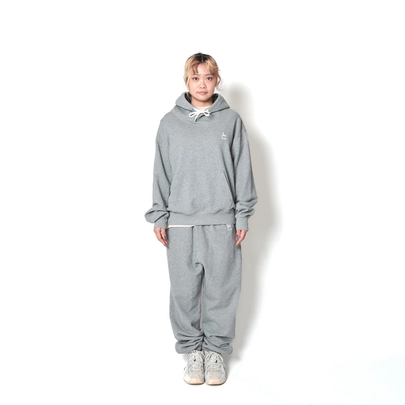 AKTR TRI-LINE AGED HOODIE GY トリラインロゴスウェットフーディー アクター 226-035010-GY 画像7