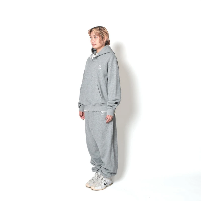 AKTR TRI-LINE AGED HOODIE GY トリラインロゴスウェットフーディー アクター 226-035010-GY 画像8