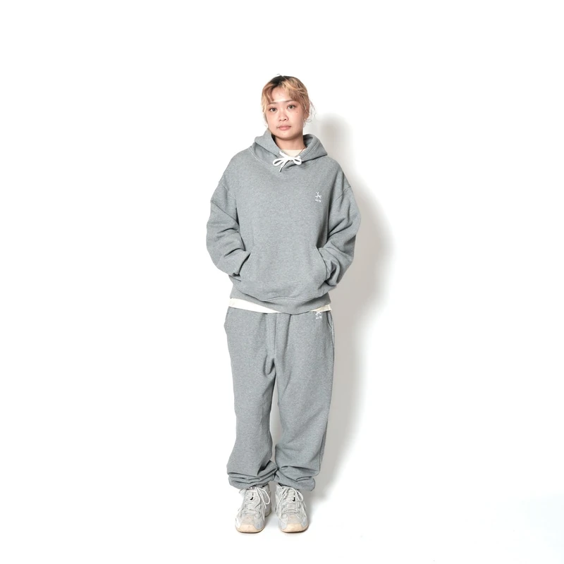 AKTR TRI-LINE AGED HOODIE GY トリラインロゴスウェットフーディー アクター 226-035010-GY 画像10