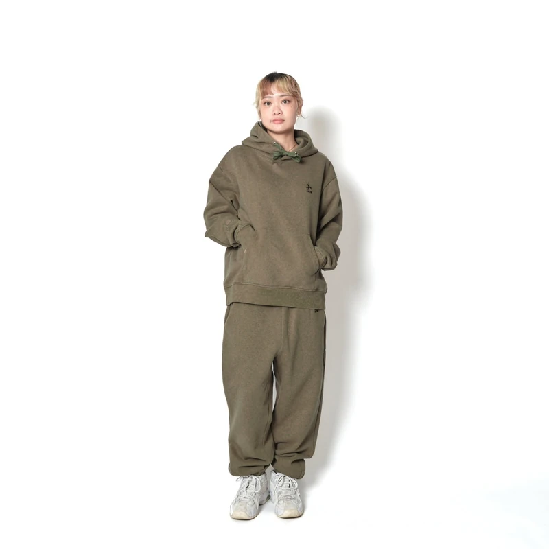 AKTR TRI-LINE AGED HOODIE KH トリラインロゴスウェットフーディー アクター 226-035010-KH 画像3