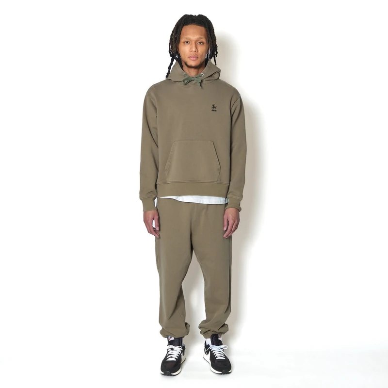 AKTR TRI-LINE AGED HOODIE KH トリラインロゴスウェットフーディー アクター 226-035010-KH 画像6