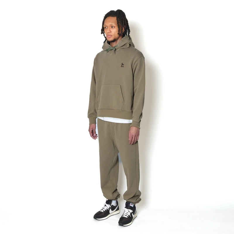 AKTR TRI-LINE AGED HOODIE KH トリラインロゴスウェットフーディー アクター 226-035010-KH 画像7