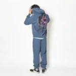 AKTR TRI-LINE AGED SWEAT PANTS GY トリラインスウェットパンツ 226-036020-SLBL 画像10